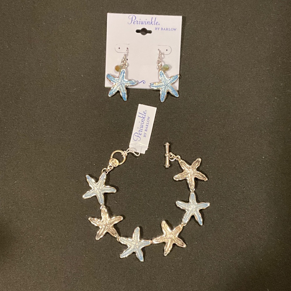 NWT Starfish Bracelet and Earrings Set